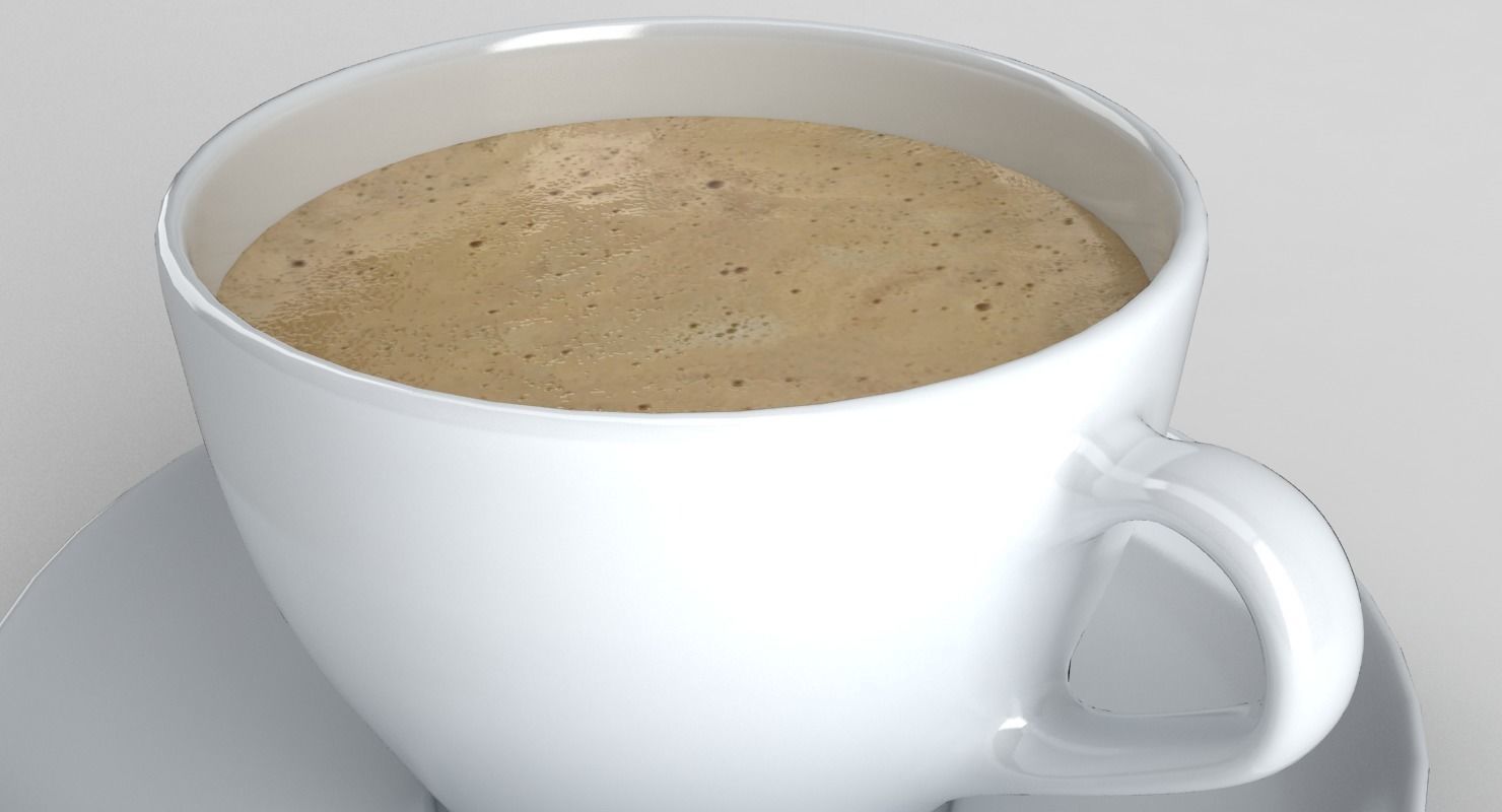 CoffeeCup coffee cup on saucer - coffee cup on saucer 3D model_2