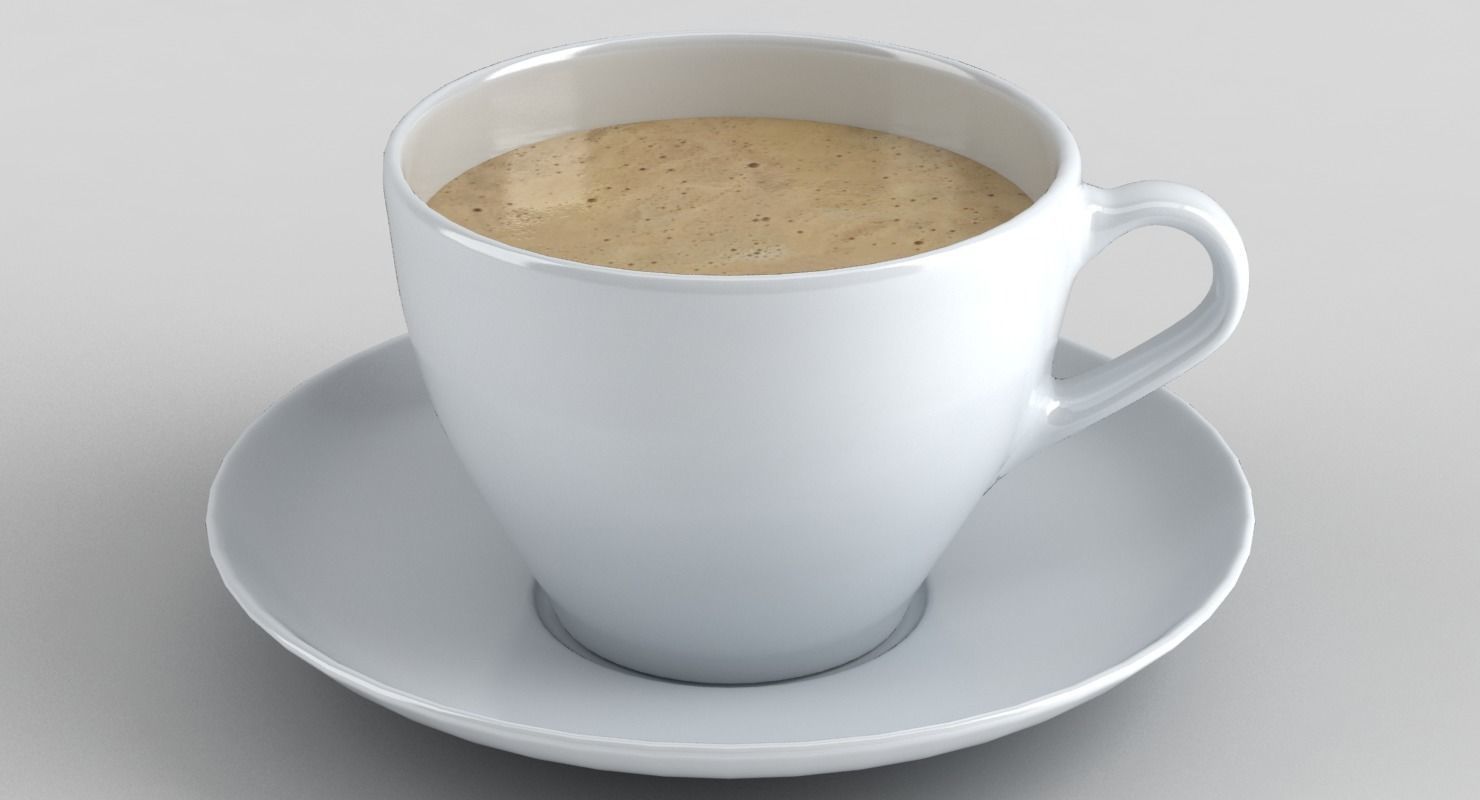 CoffeeCup coffee cup on saucer - coffee cup on saucer 3D model_1