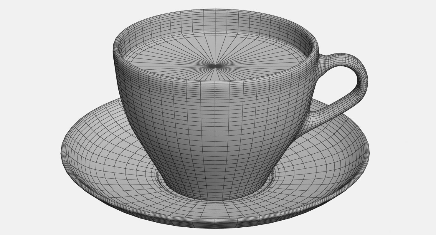 CoffeeCup coffee cup on saucer - coffee cup on saucer 3D model_15