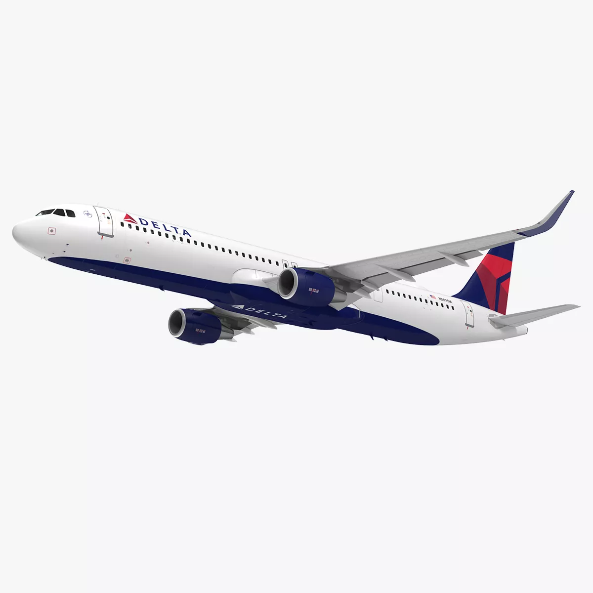 Airbus A321 NEO Delta Rigged 3D model