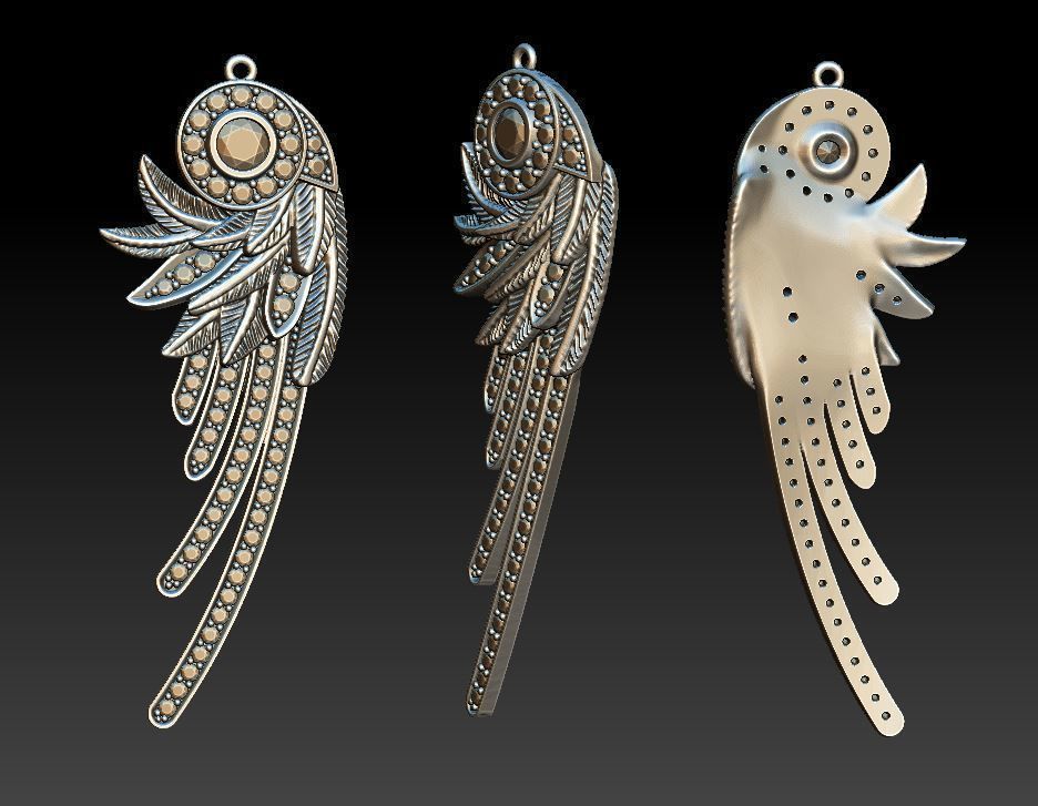 Earrings  3D print model_1