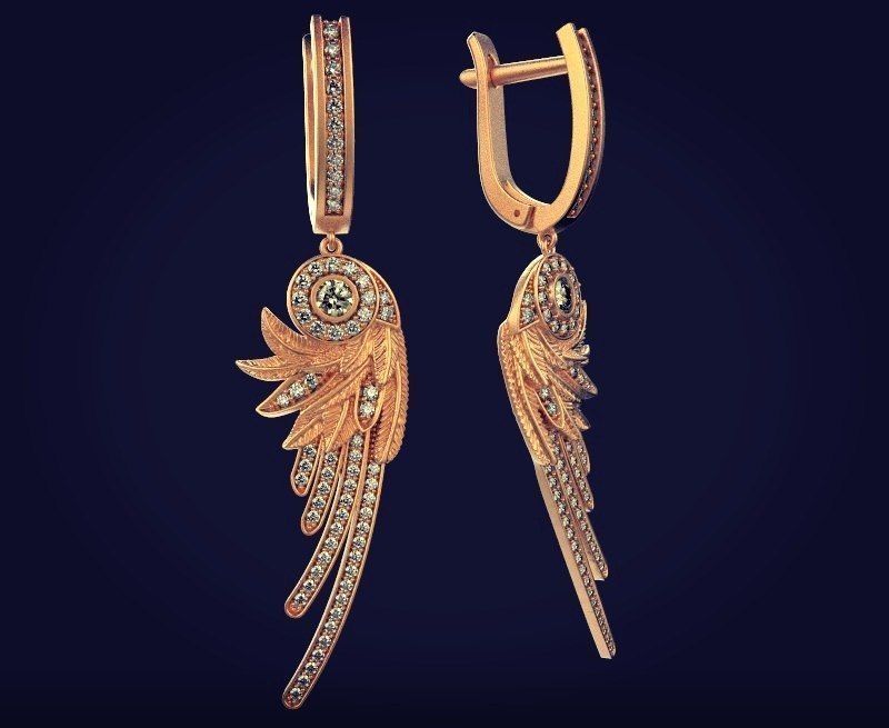 Earrings  3D print model_0