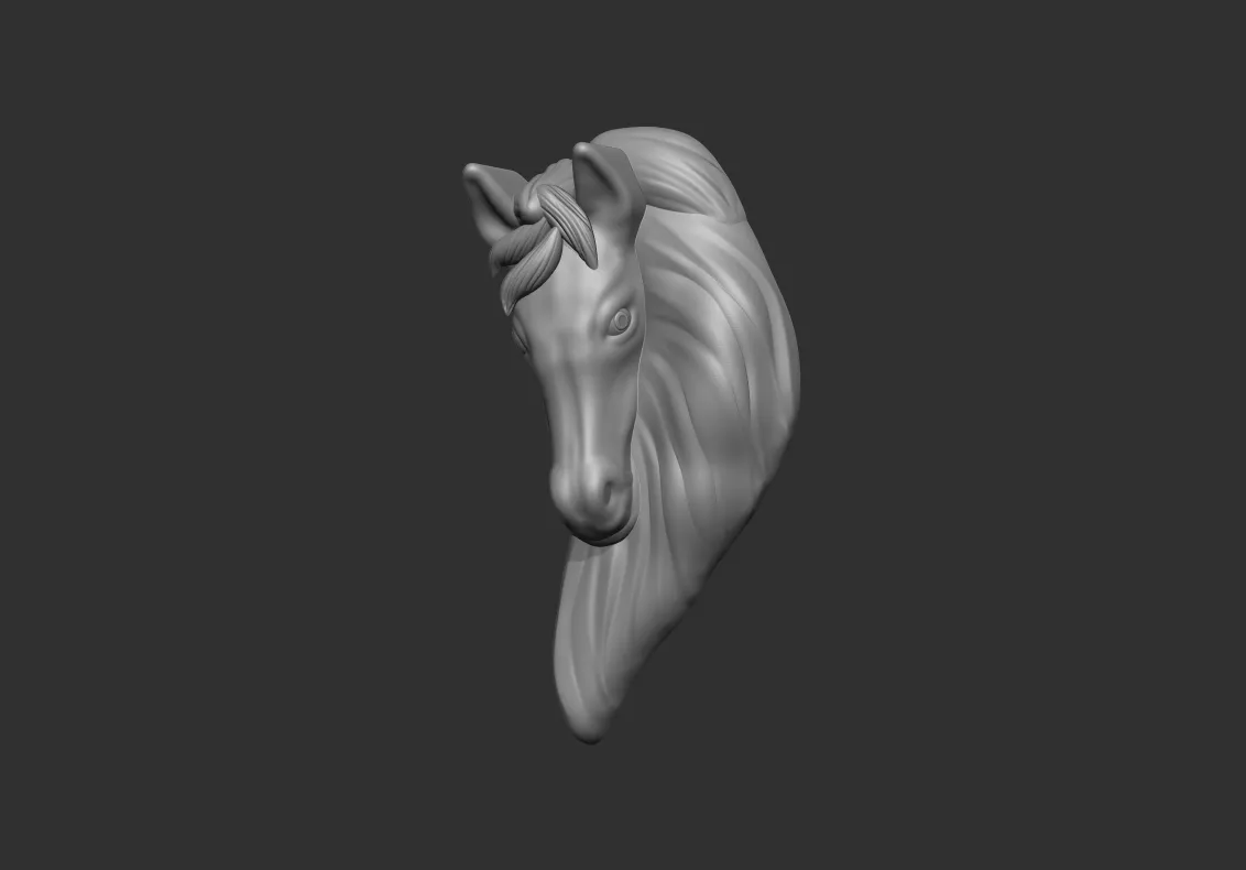 Horse Face Pendant Printable Horse Jewelry 3D print model