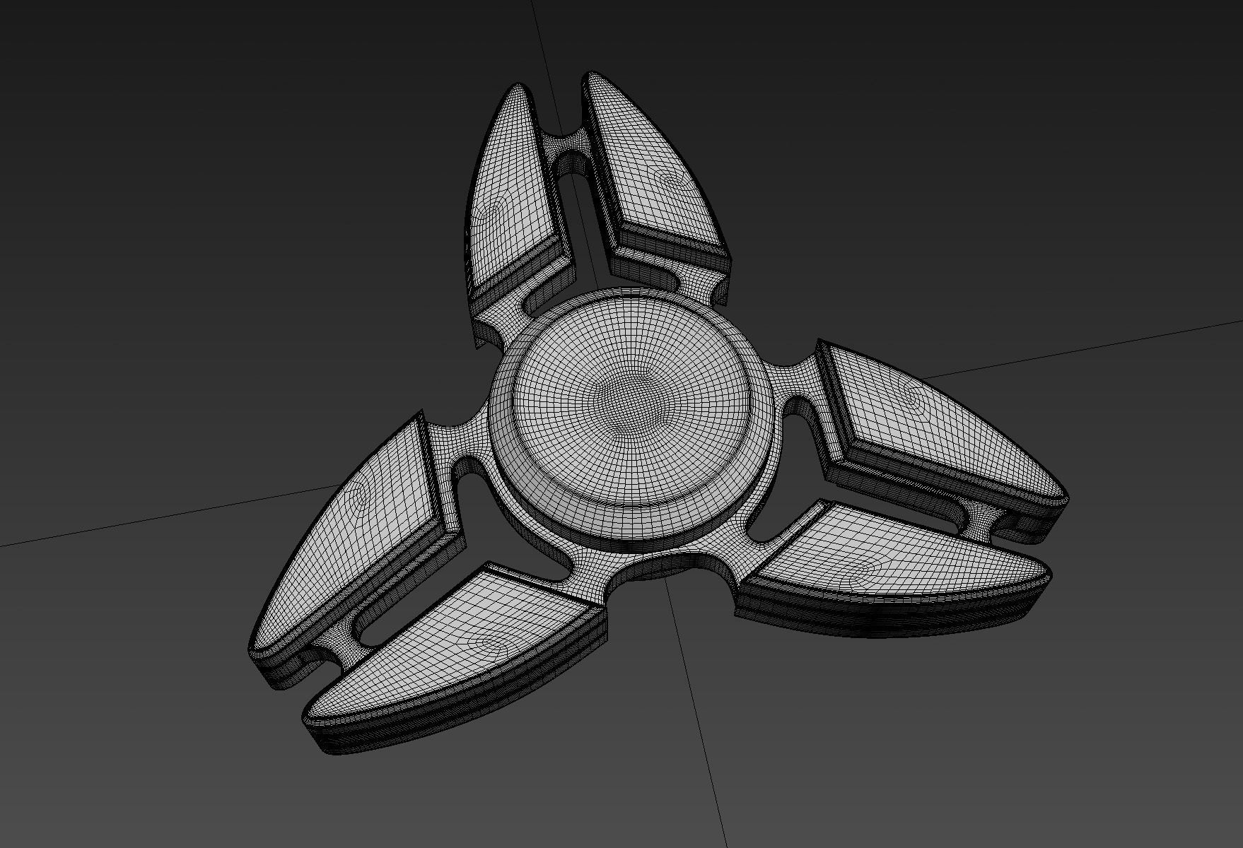 FIDGET SPINNER TRI-BLADE 3D model_4