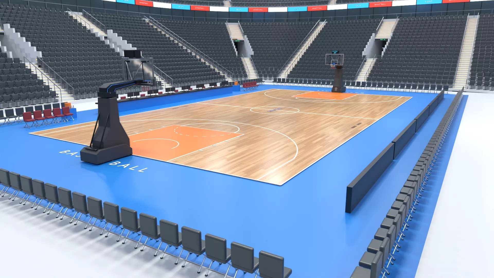 Nexus Basketball Arena Low-poly 3D model