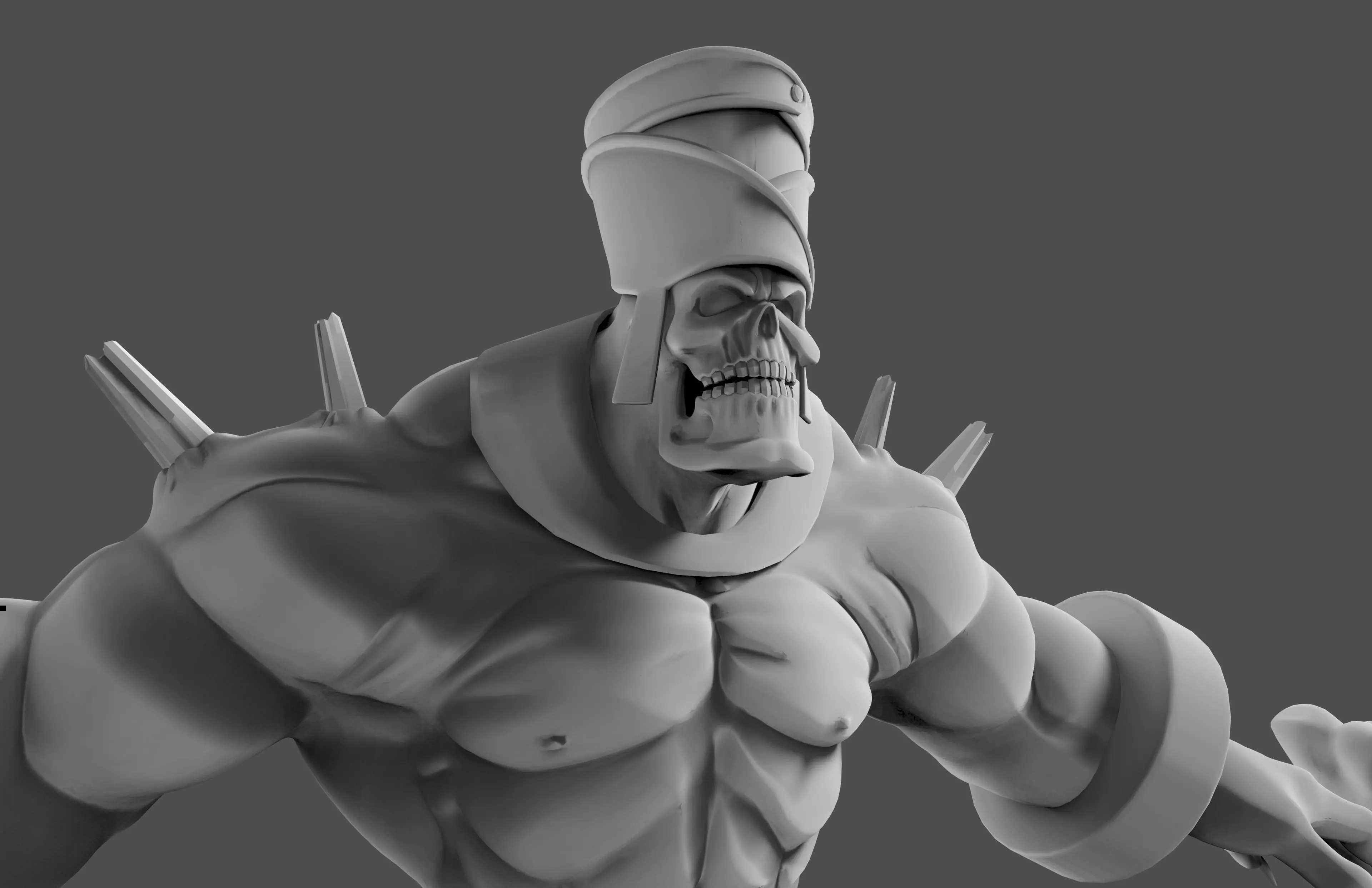 Animated skeleton Warrior 3D model