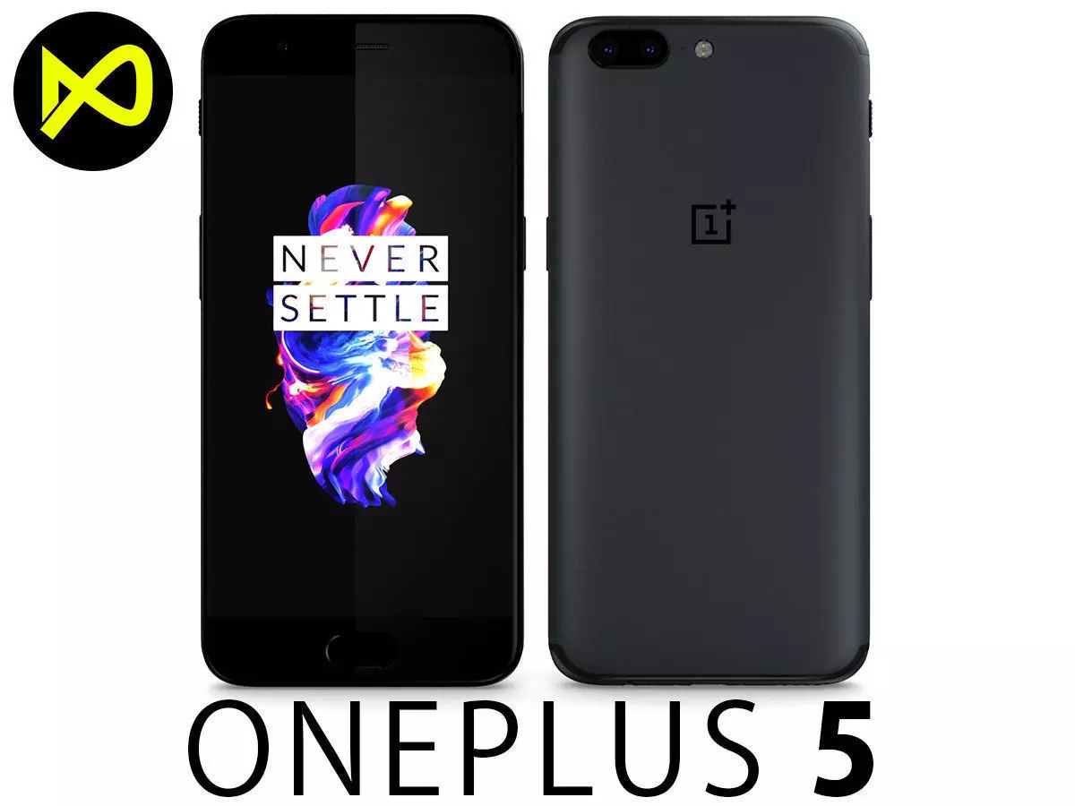 OnePlus 5 Slate Gray 3D model_0