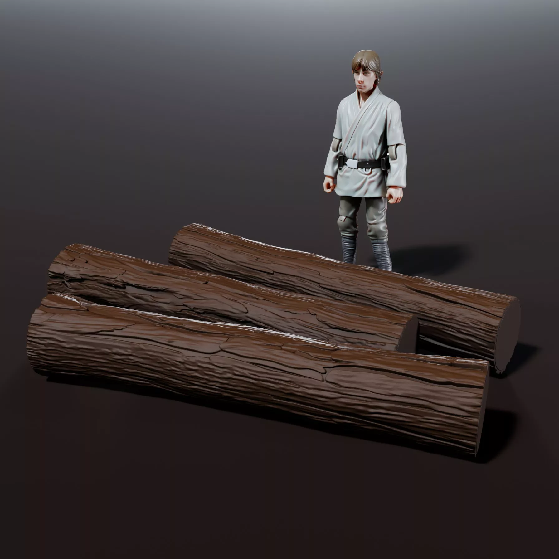 Cut Tree Trunk Free 3D print model