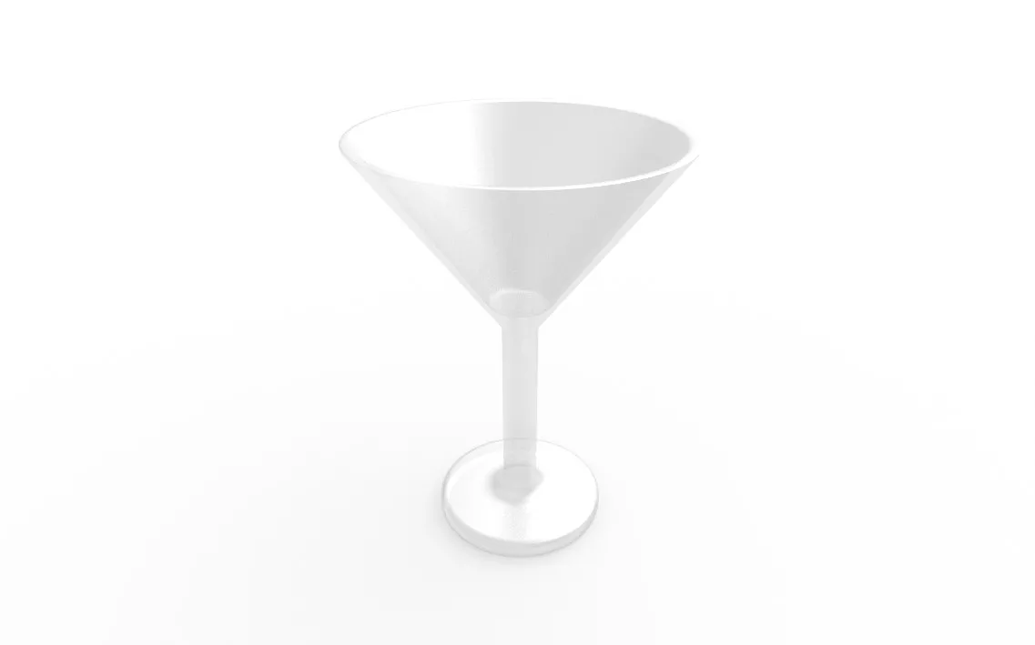 Martini Glasses M01 Low-poly 3D model