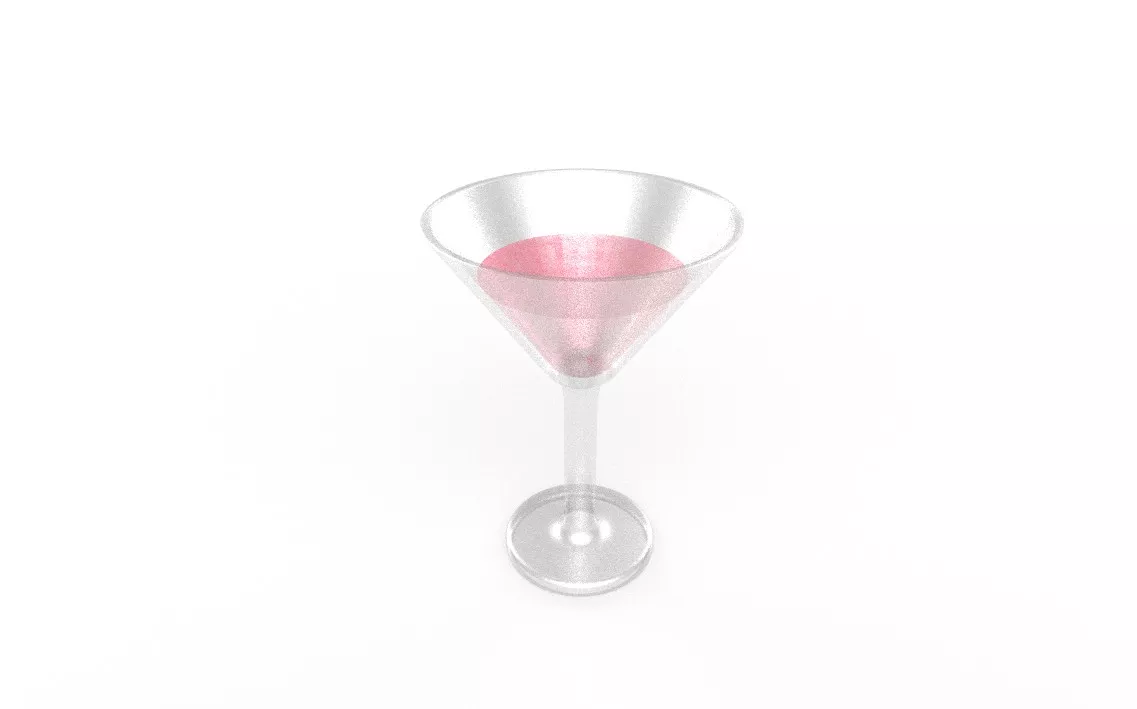 Martini Glasses M02 Low-poly 3D model