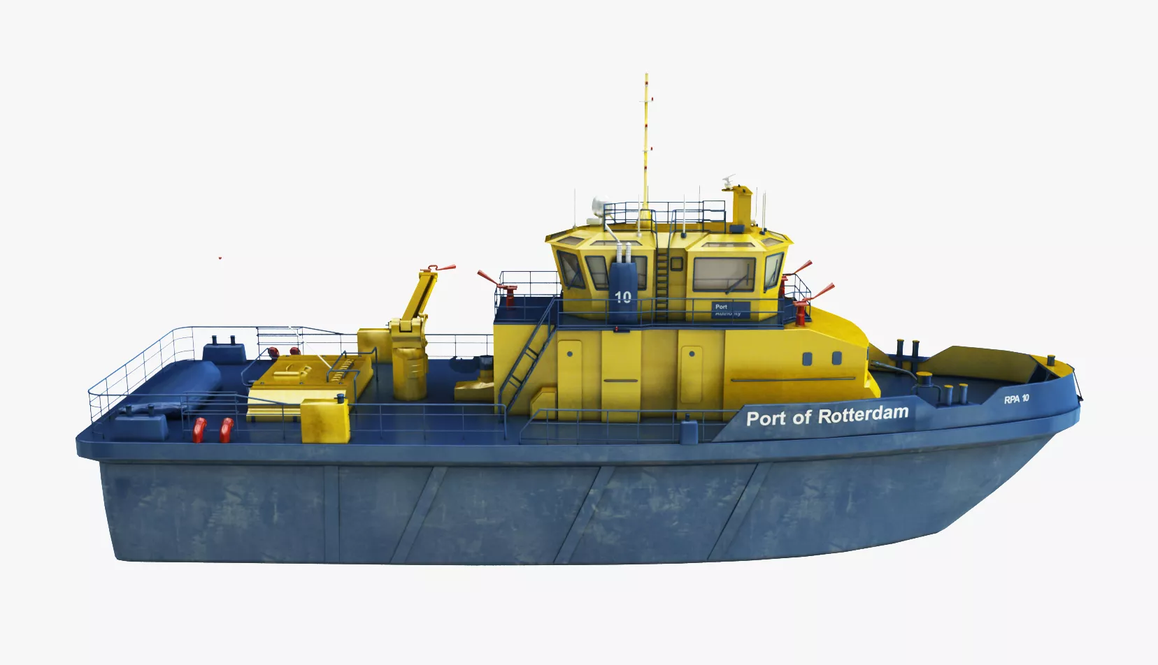 Tug Boat Low-poly 3D model