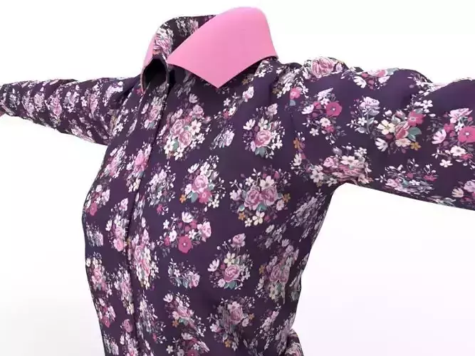 Stylish Designer Women Shirt 3D model  3D model