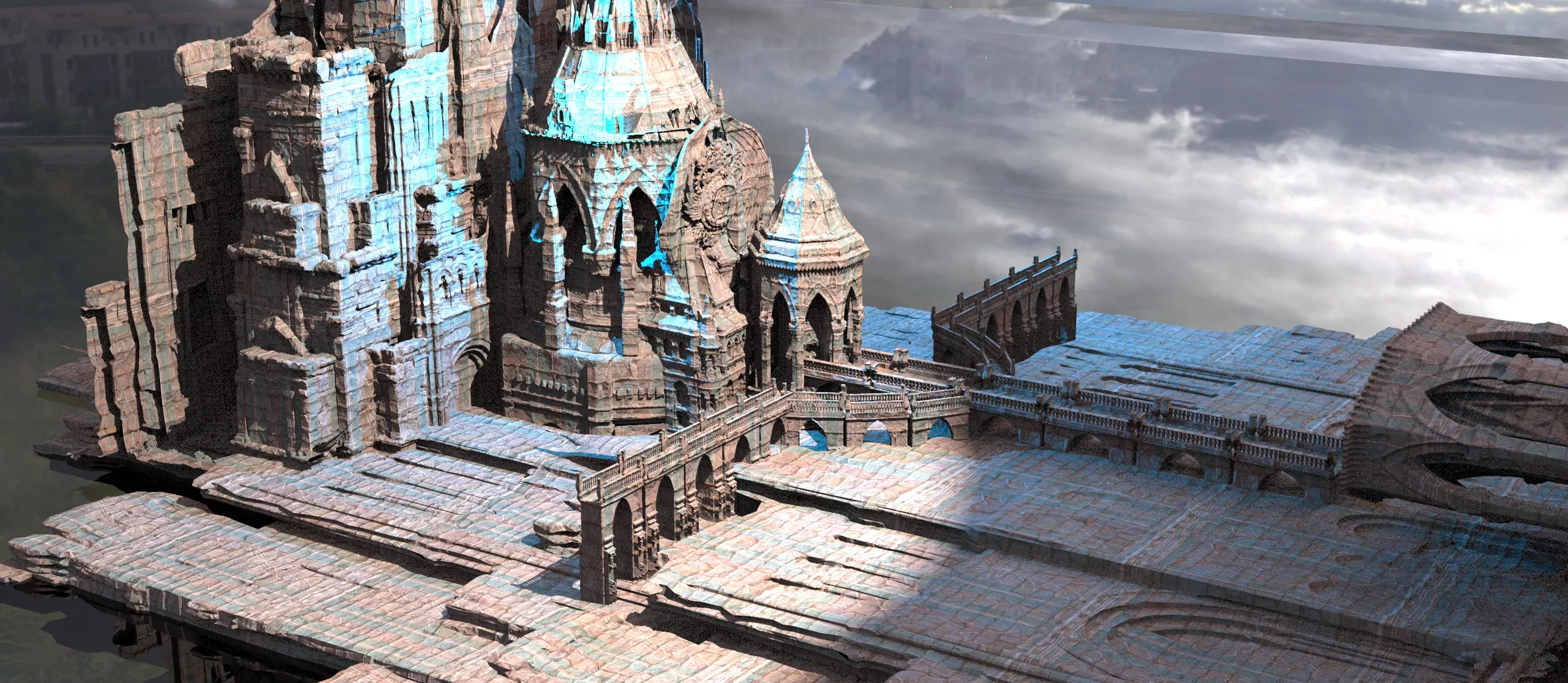 Avalon courtyard city 5 3D model