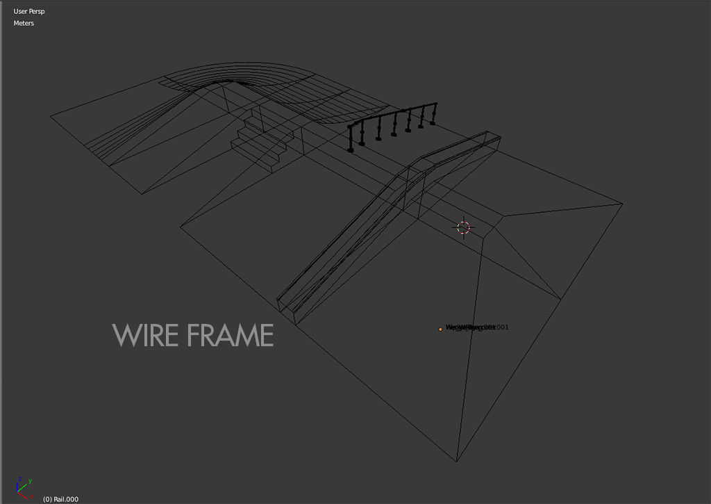 X-Games street Skate park ramps for BMX or skating Low-poly 3D model_8