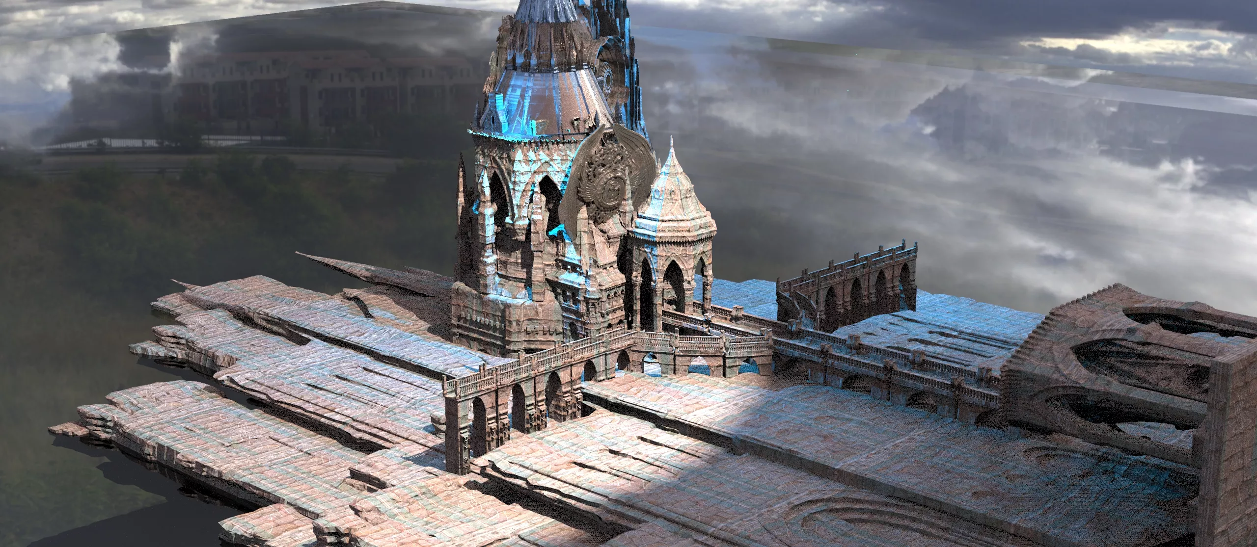 Avalon courtyard city 8 3D model