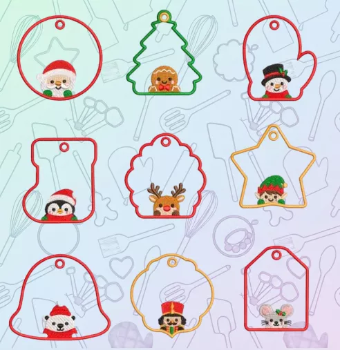Christmas Ornament Cookie Cutter Set 3D print model