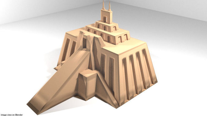 Ziggurat of Ur 3D model