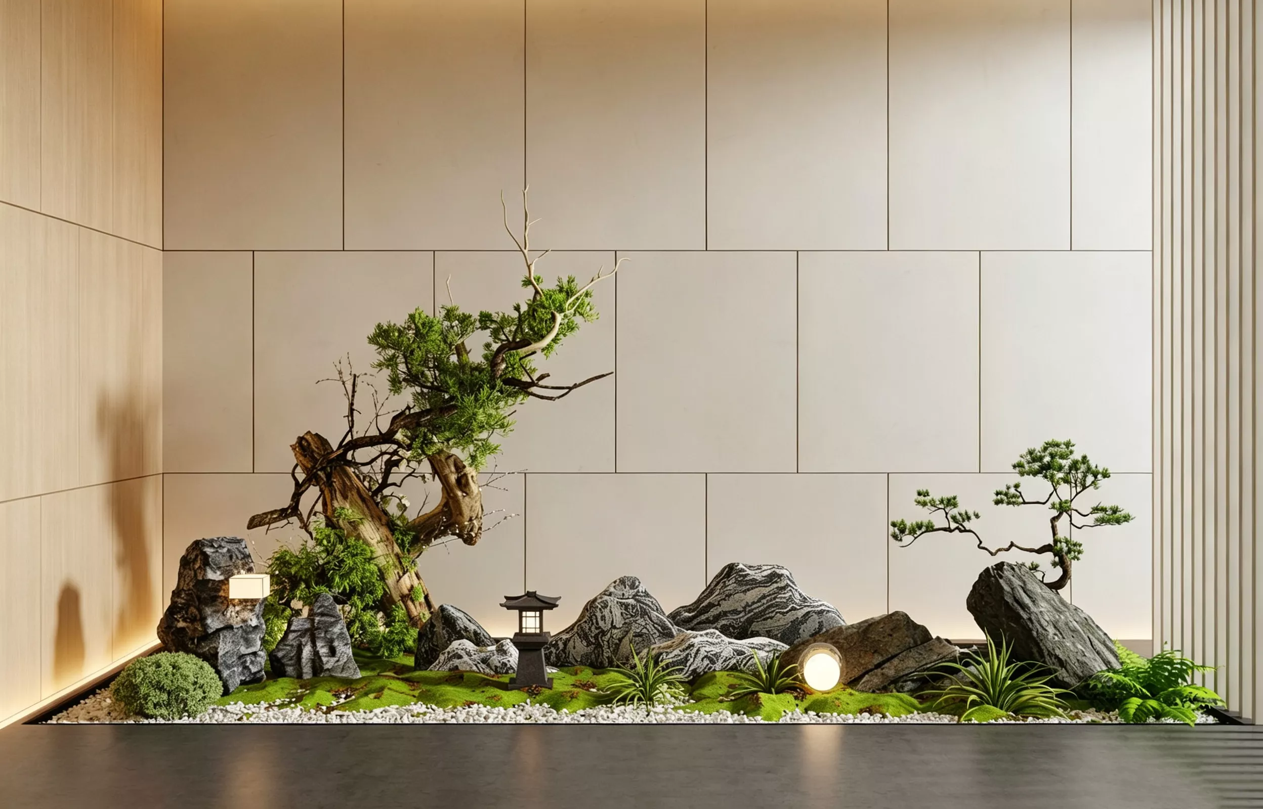 Indoor zen rock landscape 3D model | CGTrader