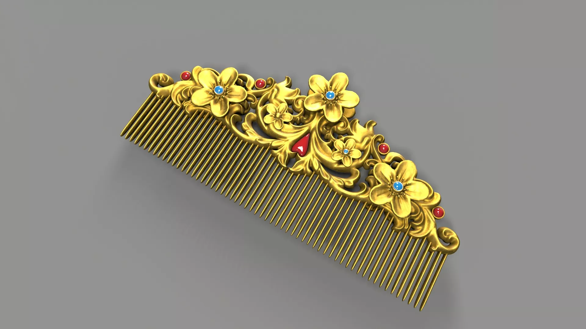Classic chinese hairpin Low-poly 3D model