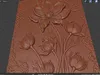 Modern Floral Blossom Decor Bas Relief Mural STL CNC 96 3D model | CGTrader