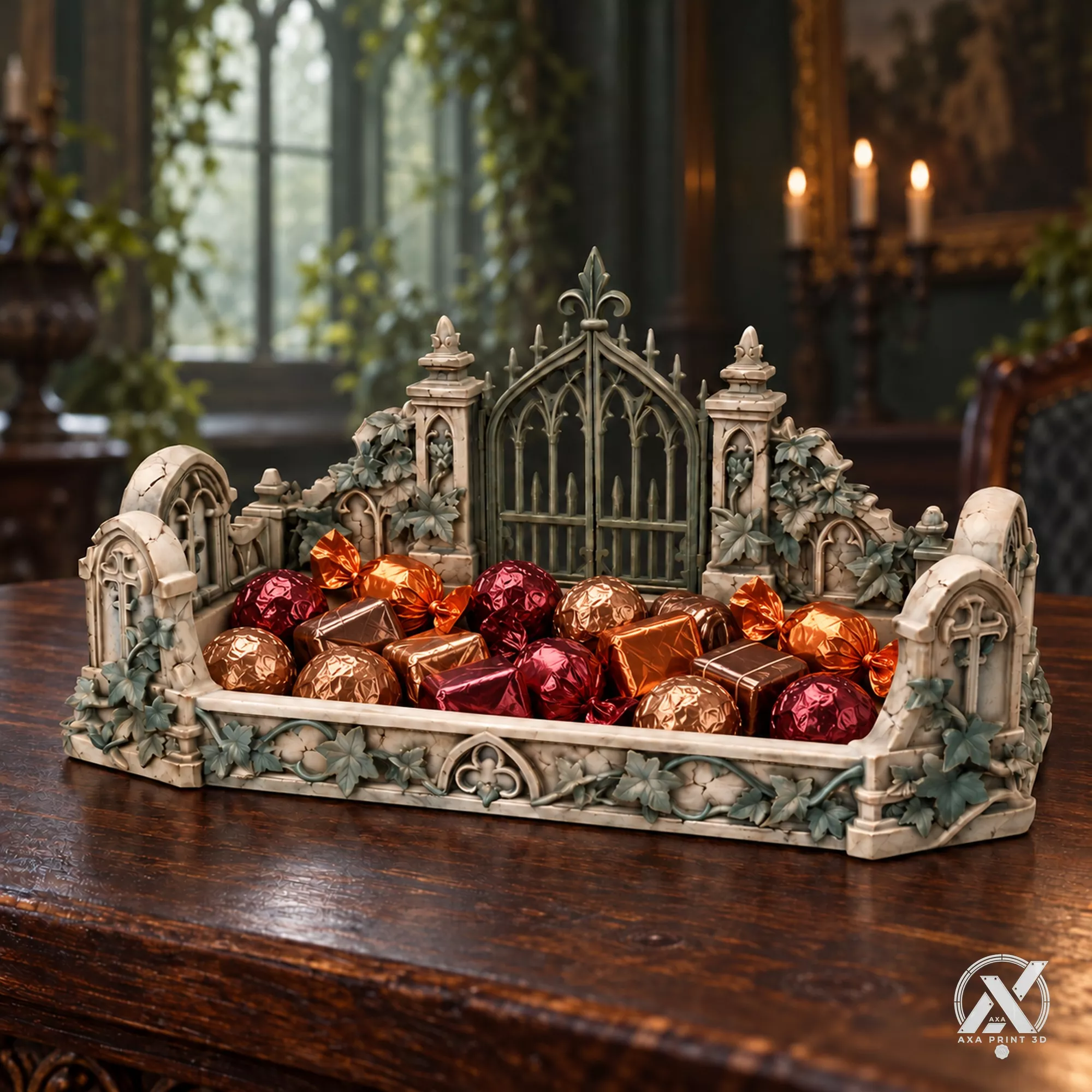 Sculpted Treat tray - Candycrypt Cemetery Serving Tray 3D print model