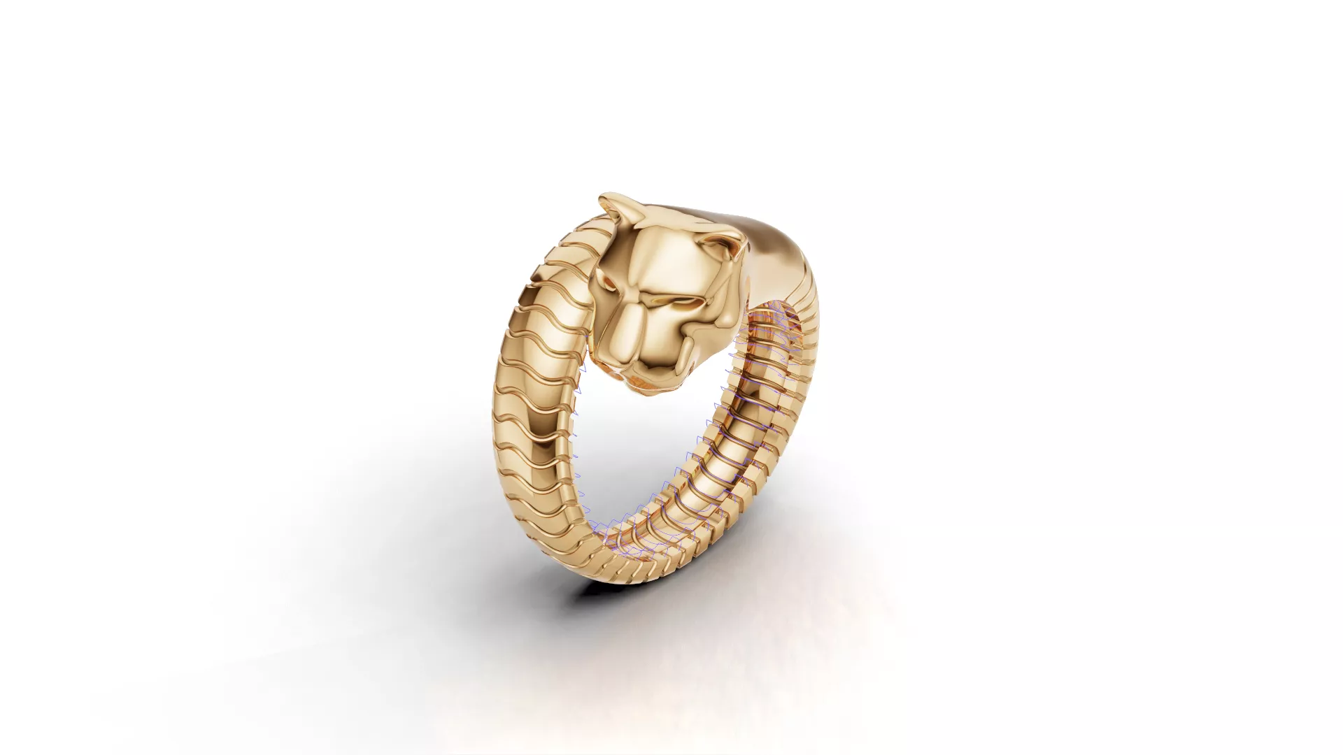 Elegant Tiger Ring 3D print model