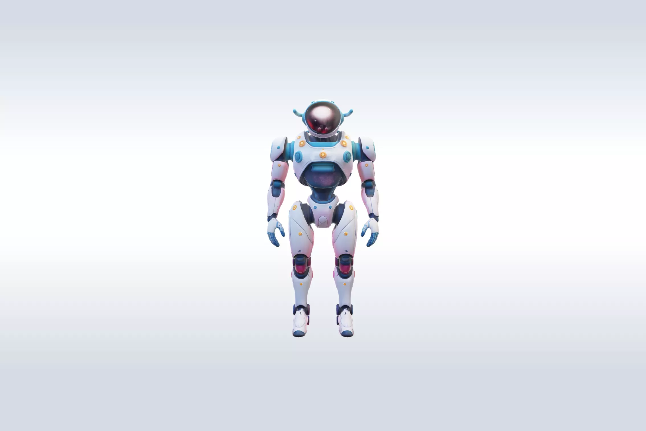 3D model Robot 207 - Futuristic Humanoid with Detailed Armor 207 VR ...