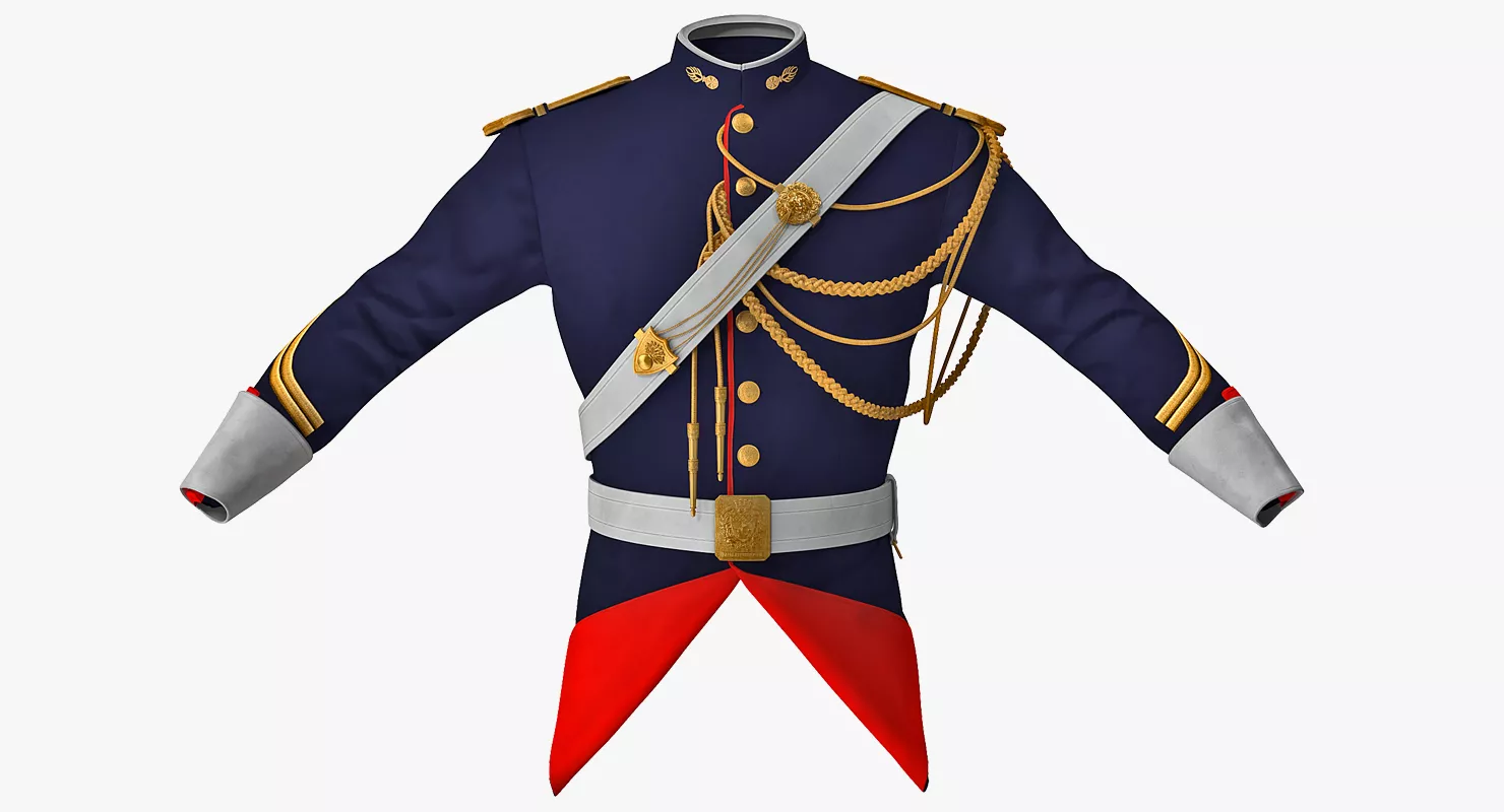 French Cuirassier Officers Jacket 3D model