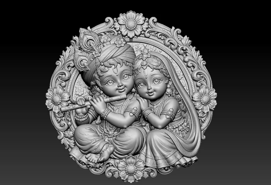 little radha krishna unique printred model 3D print model