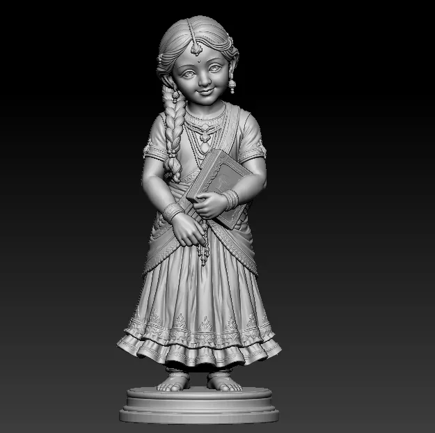 little standing girl 3d model 3D print model