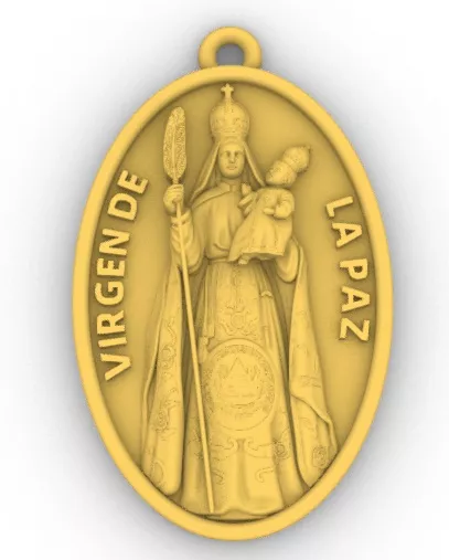 Dije Virgen de la Paz El Salvador 3D print model