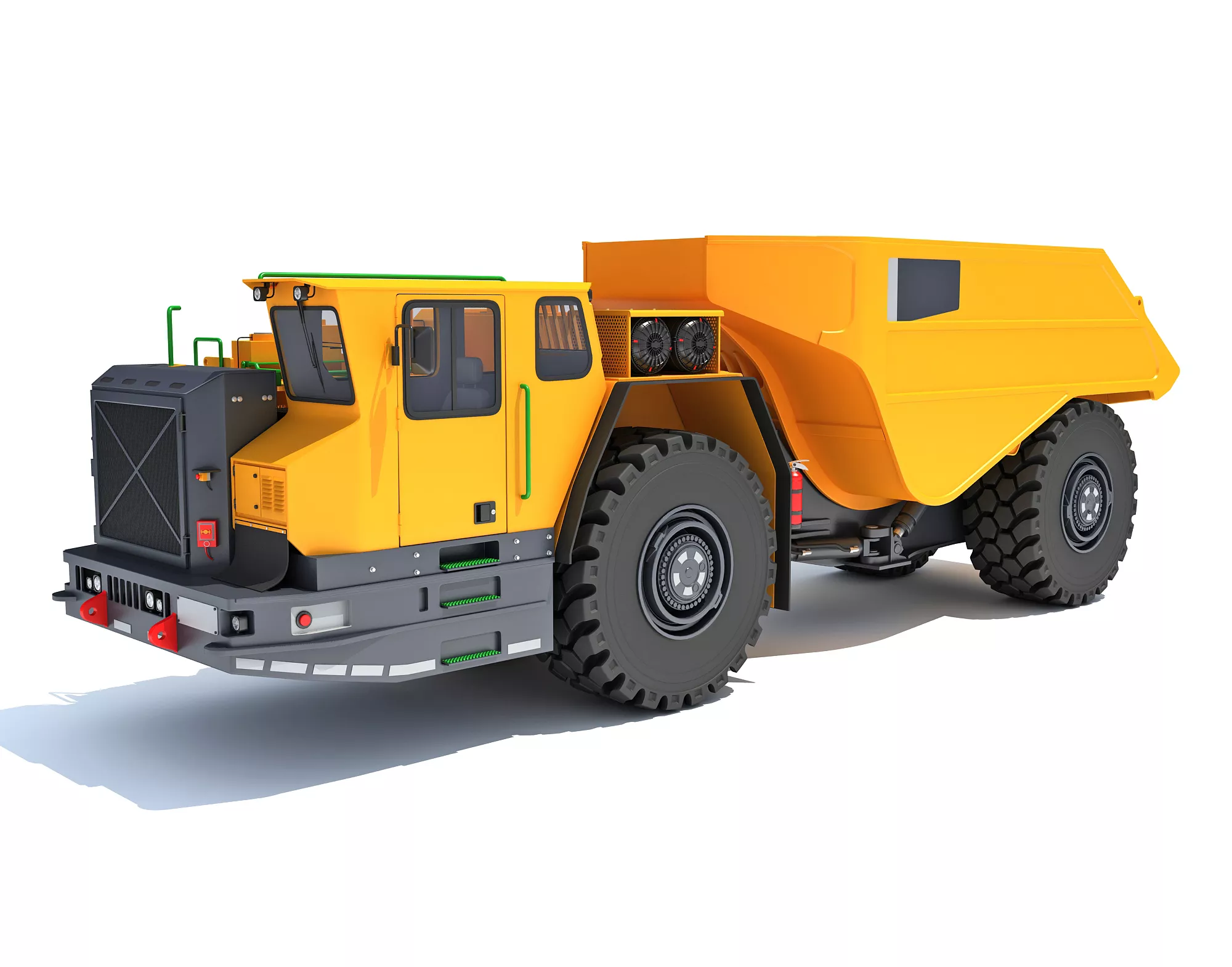 Underground Mining Truck Articulated Tunnel Transport 3D model