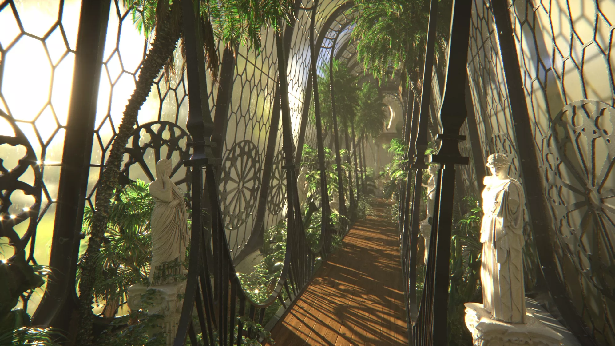 Greenhouse Plants Victorian Orangery Low-poly 3D model
