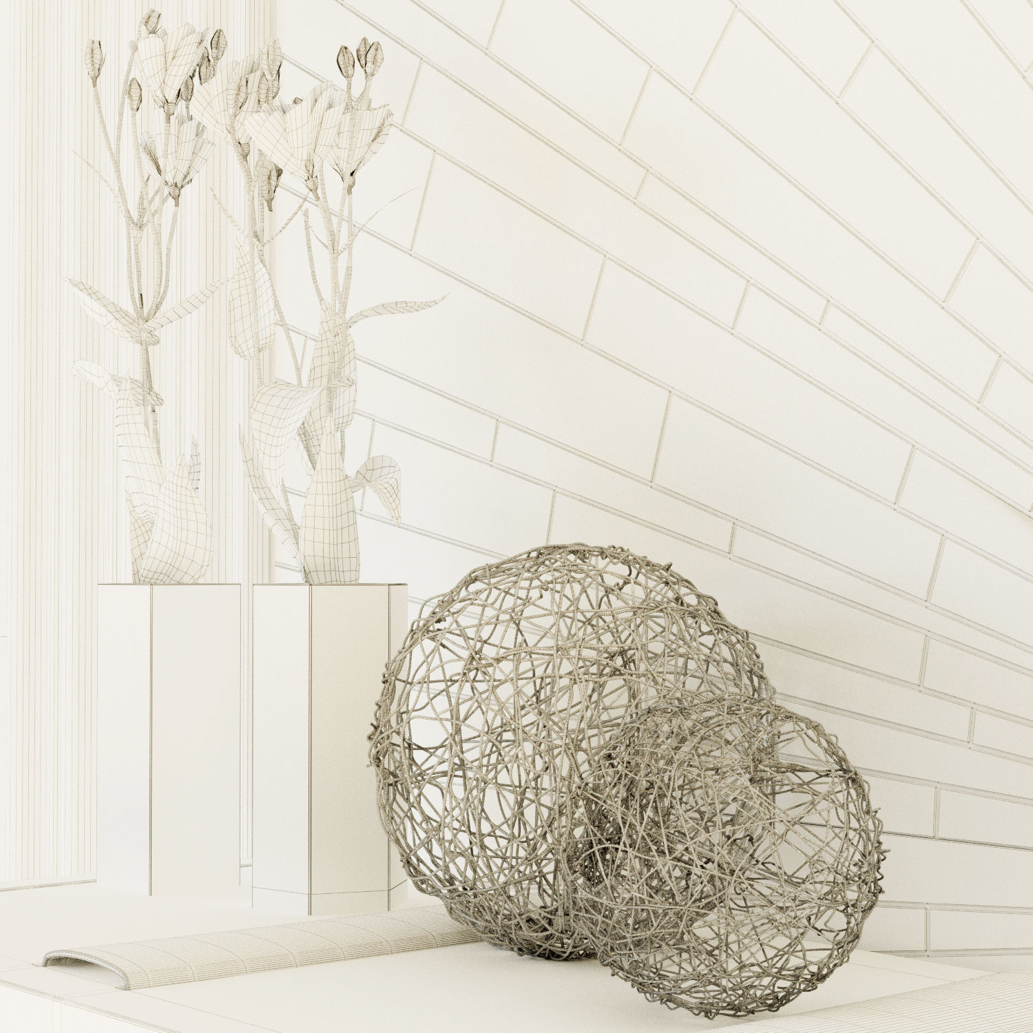 Decoration set Copper Sun 3D model_7