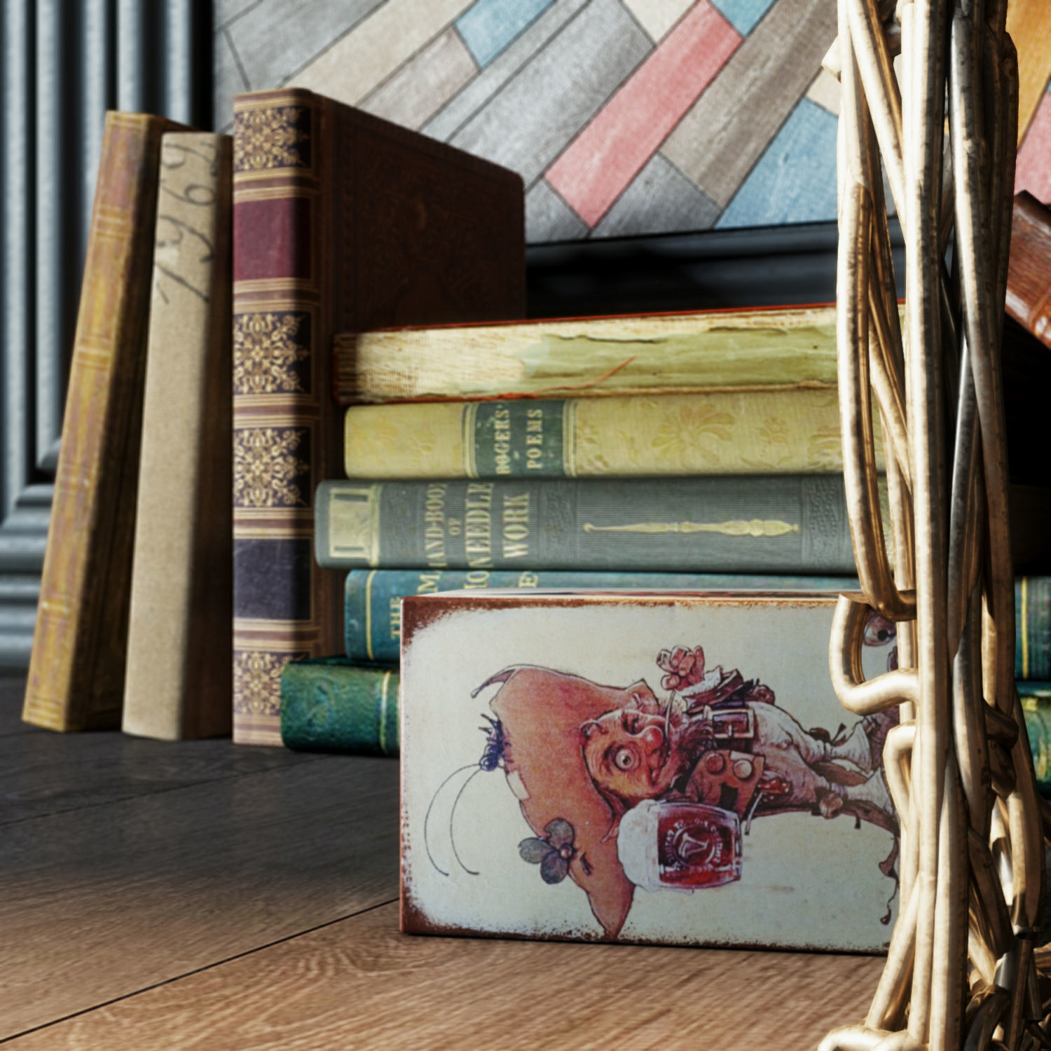 Decoration set Copper Sun 3D model_4