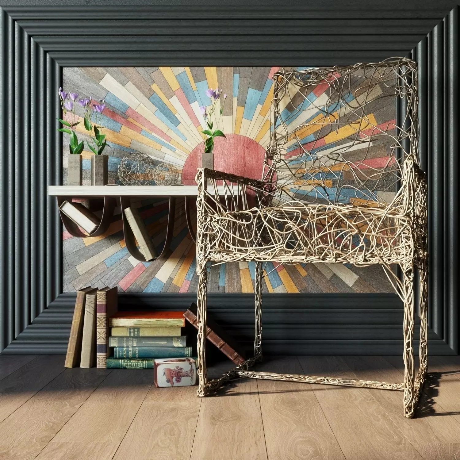 Decoration set Copper Sun 3D model_0