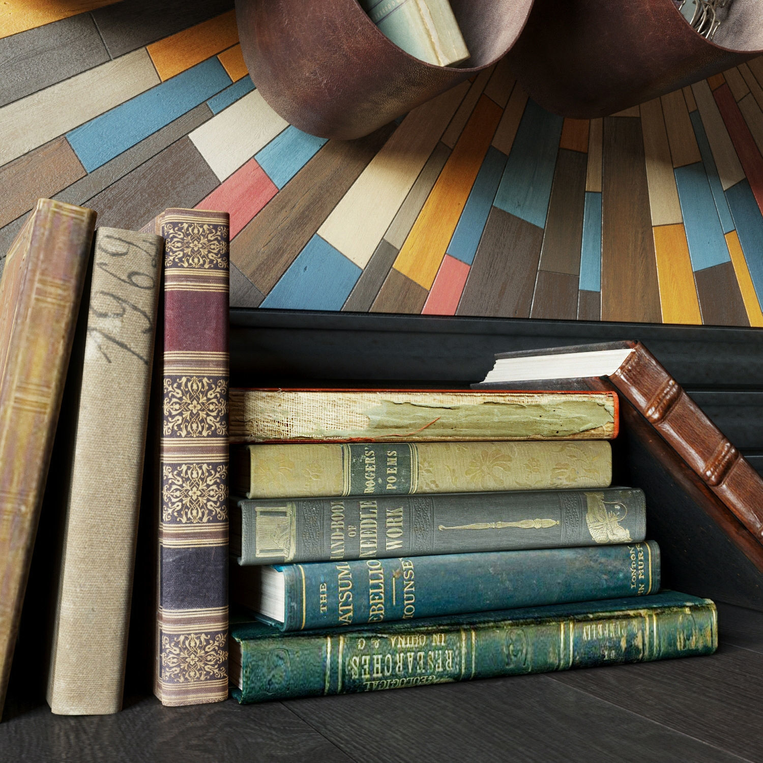 Decoration set Copper Sun 3D model_3