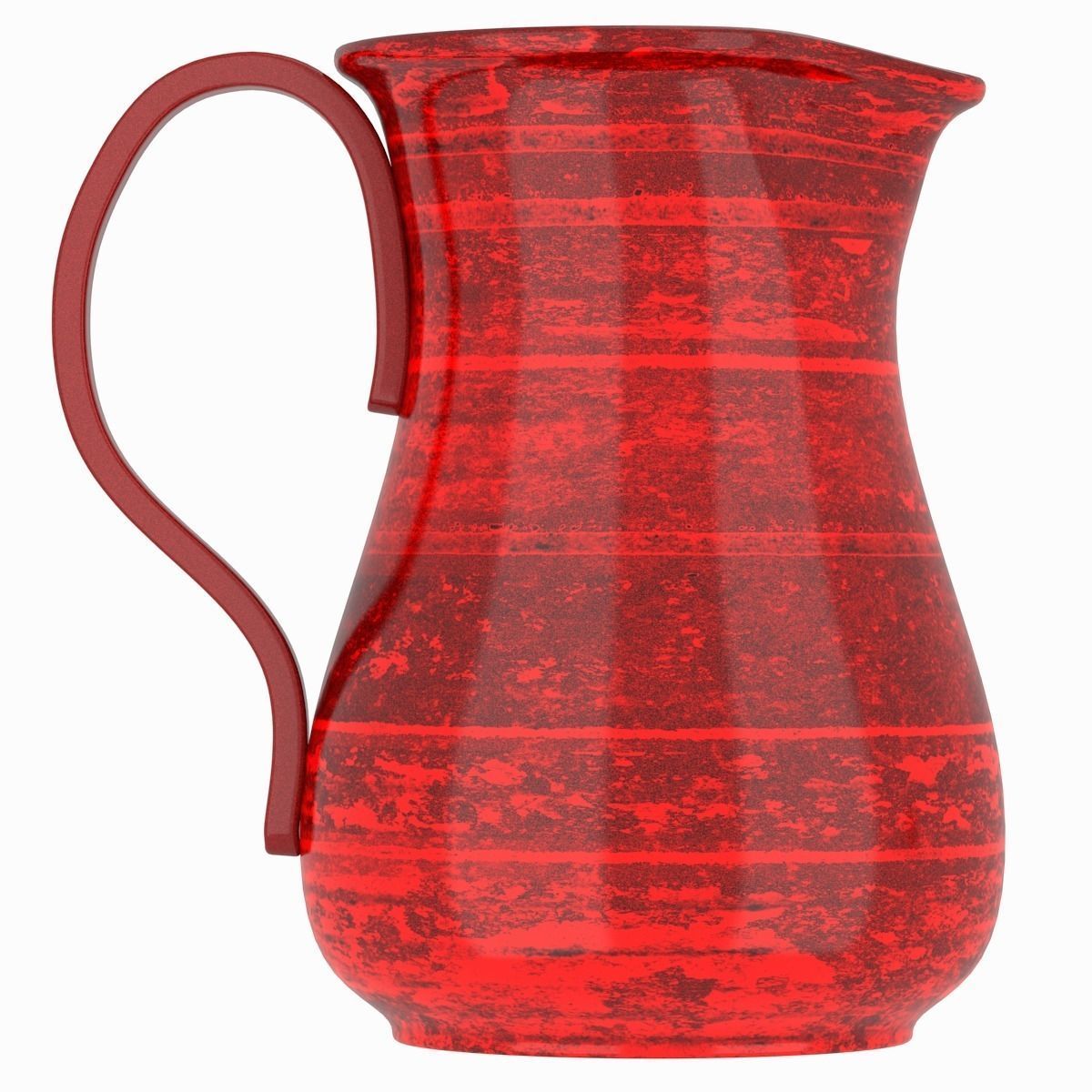 Red pitcher 3D model_0