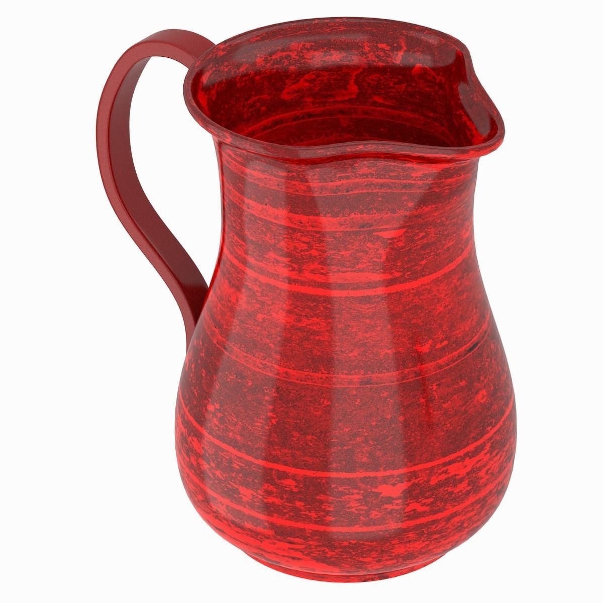 Red pitcher 3D model_1
