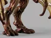 Winged Insectoid Fantasy Creature with Golden Membranes S00695 3D model ...