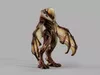 Winged Insectoid Fantasy Creature with Golden Membranes S00695 3D model ...