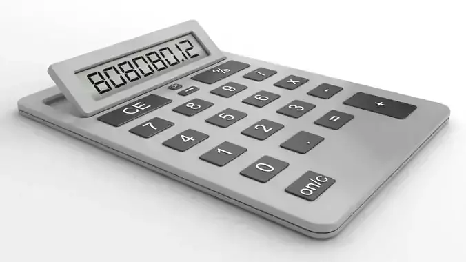 High quality basic calculator 3D model 3D model High quality basic calculator 3D model 3D model