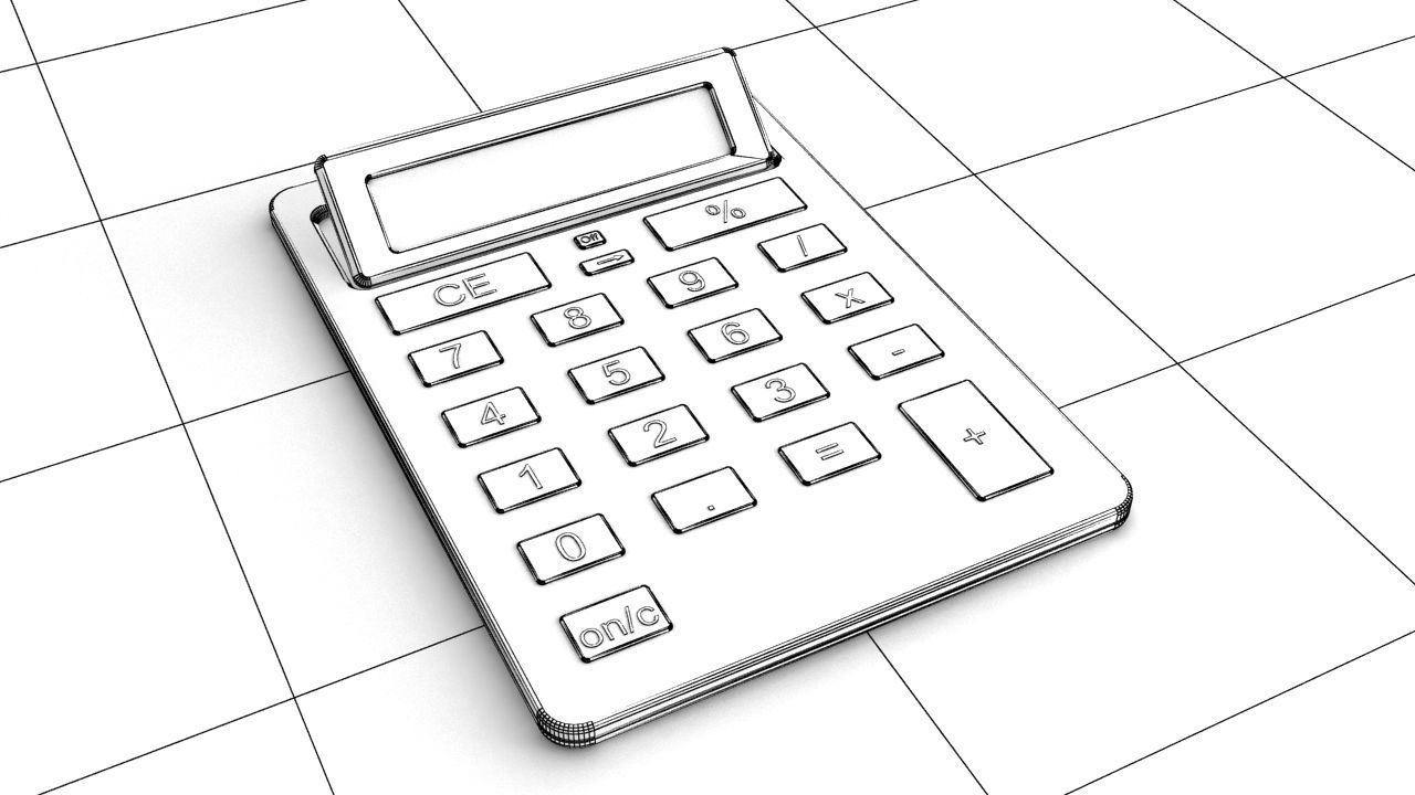 High quality basic calculator 3D model 3D model_5