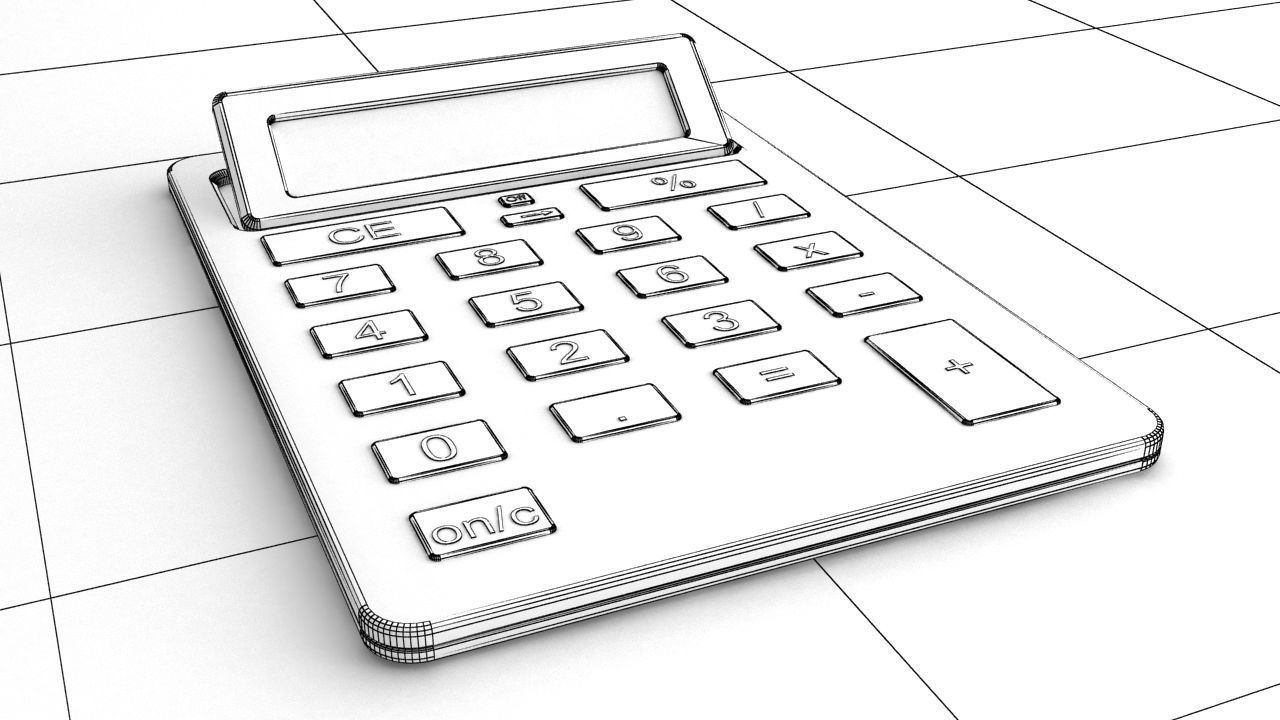 High quality basic calculator 3D model 3D model_3