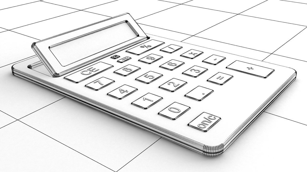High quality basic calculator 3D model 3D model_4