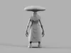 Mushroom Cap Humanoid in Pale Layered Robes S00689 3D model | CGTrader