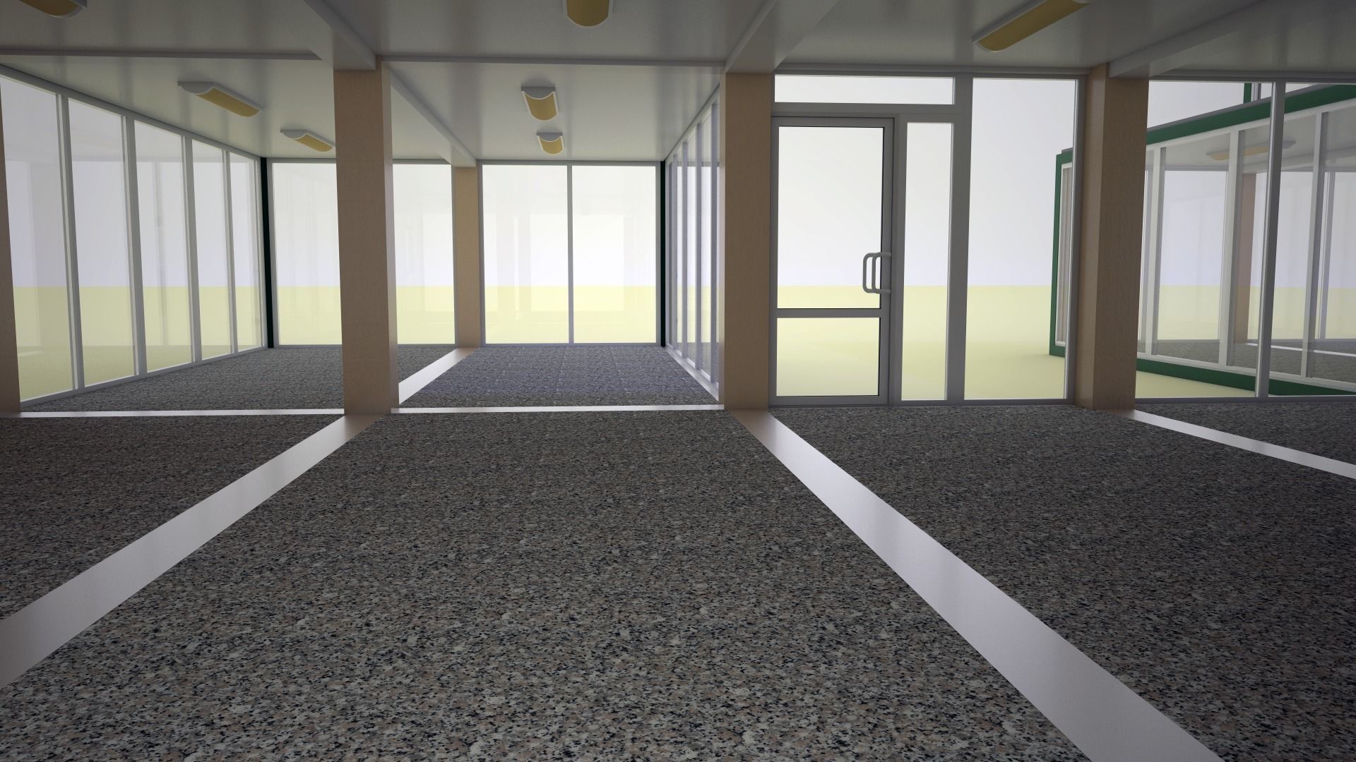 Auto showroom modular 3D model_8