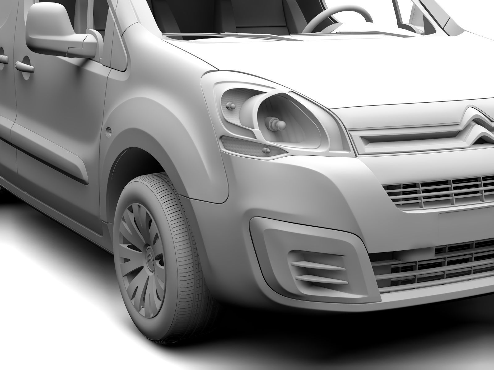 Citroen Berlingo Van L1 2slidedoors 2017 3D model_12