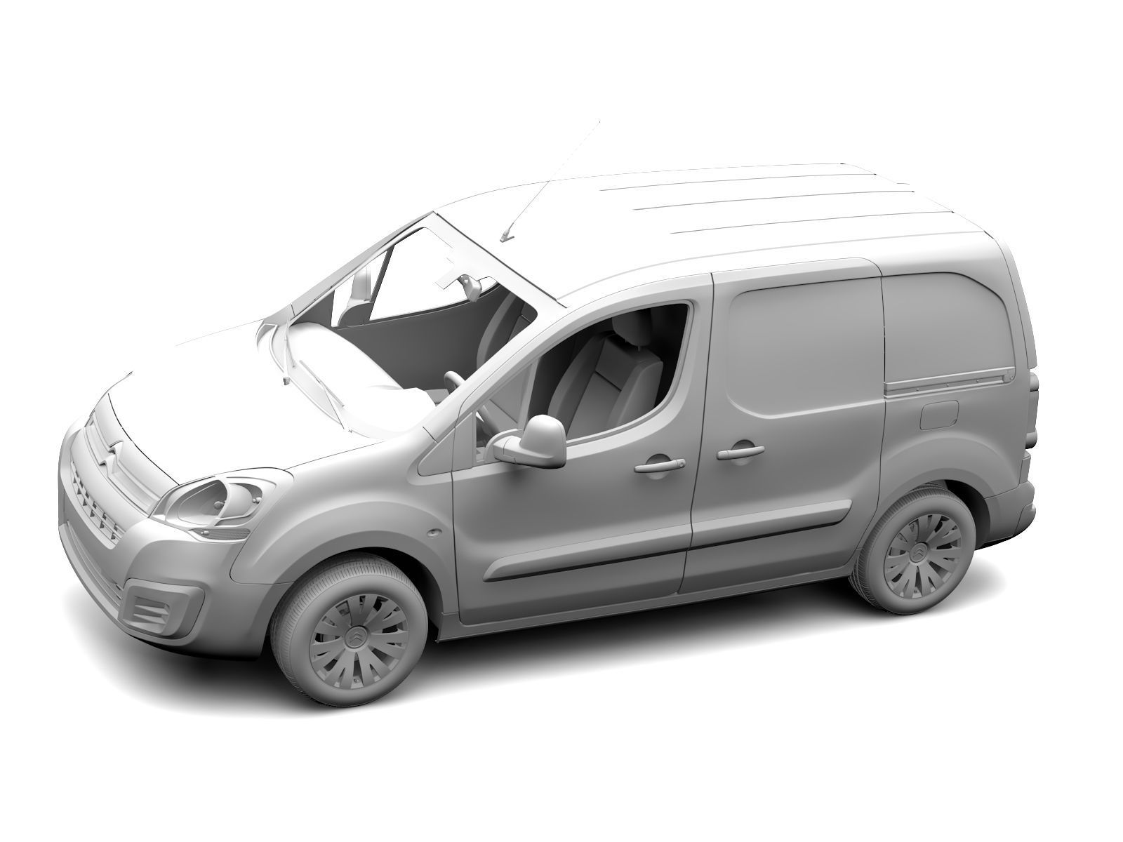 Citroen Berlingo Van L1 2slidedoors 2017 3D model_13