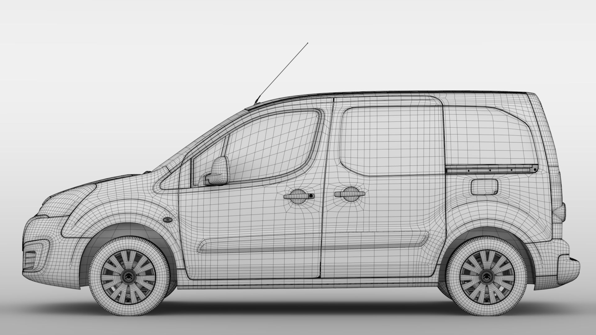 Citroen Berlingo Van L1 2slidedoors 2017 3D model_19